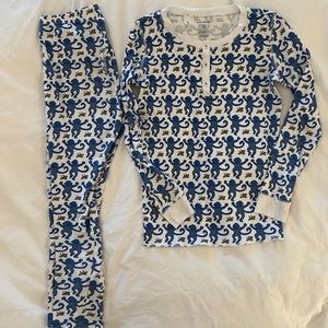 Roller Rabbit Blue Monkey Pajamas, Kids size 12